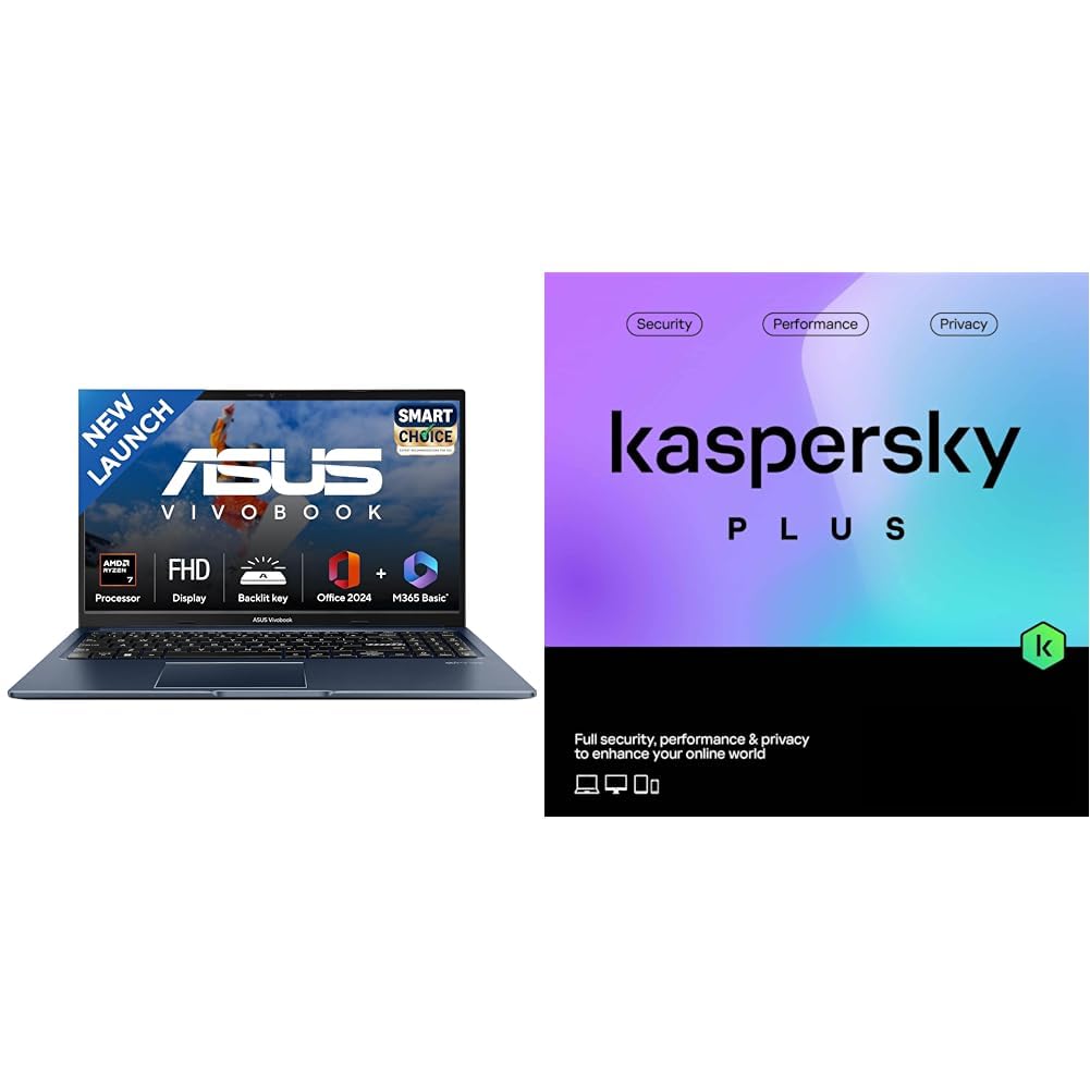 ASUS Vivobook 15, Smartchoice, AMD Ryzen 7 5825U, 16GB RAM, 512GB
